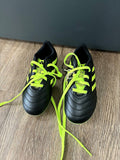Adidas Kids Soccer Cleats – Black & Neon Green – Firm Ground – Youth 11K US