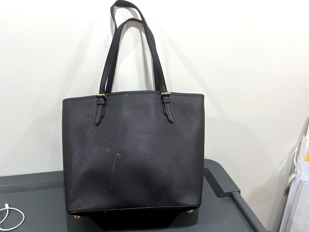 Michael Kors Black Tote Bag Gold Hardware Large Pocket Barely Used