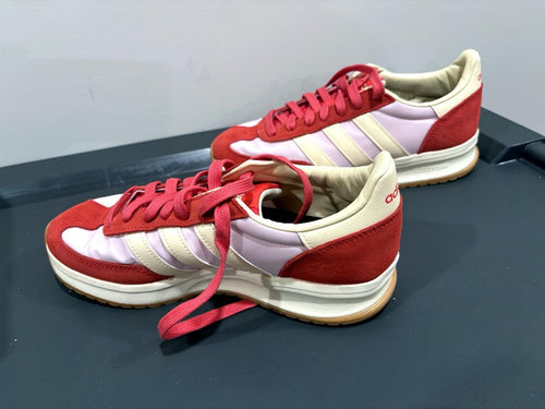 adidas Run 70S 2.0 JP5465 Women's Size 9.5 Pink Red Cream Sneakers With Box