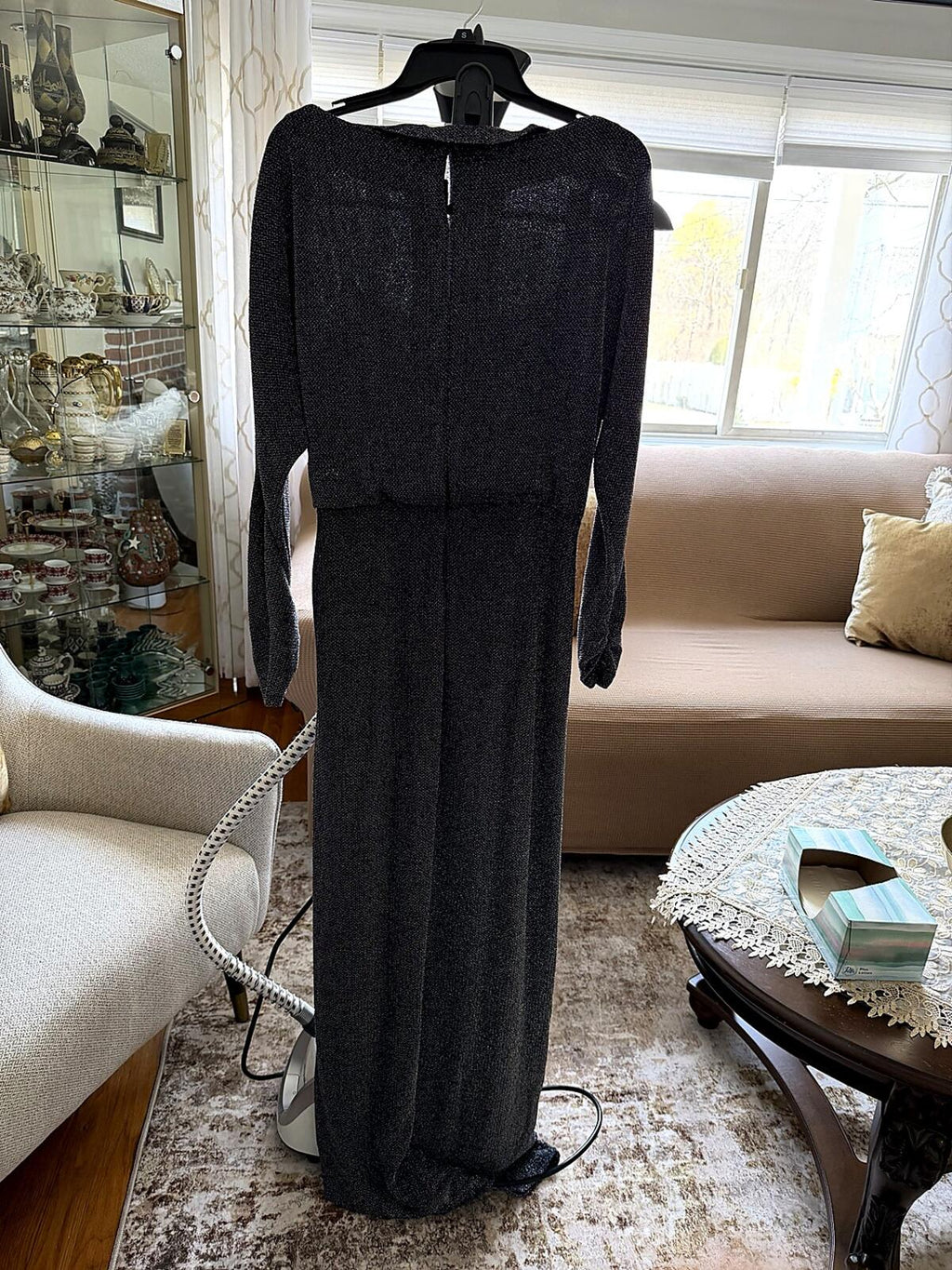 Lauren Ralph Lauren Formal Gown Size 14 Dark Navy Draped Dress Worn Once