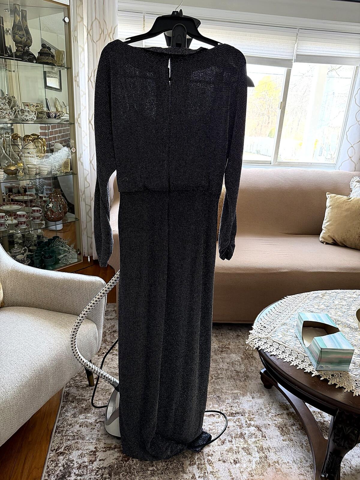 Lauren Ralph Lauren Formal Gown Size 14 Dark Navy Draped Dress Worn Once
