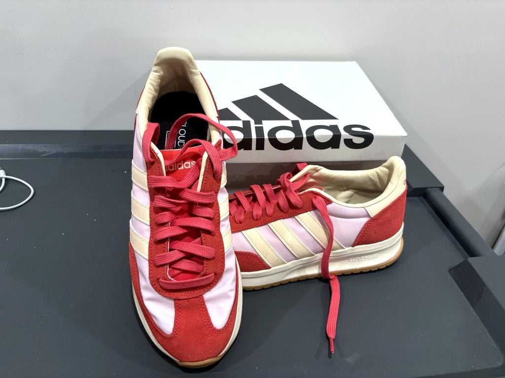 adidas Run 70S 2.0 JP5465 Women's Size 9.5 Pink Red Cream Sneakers With Box