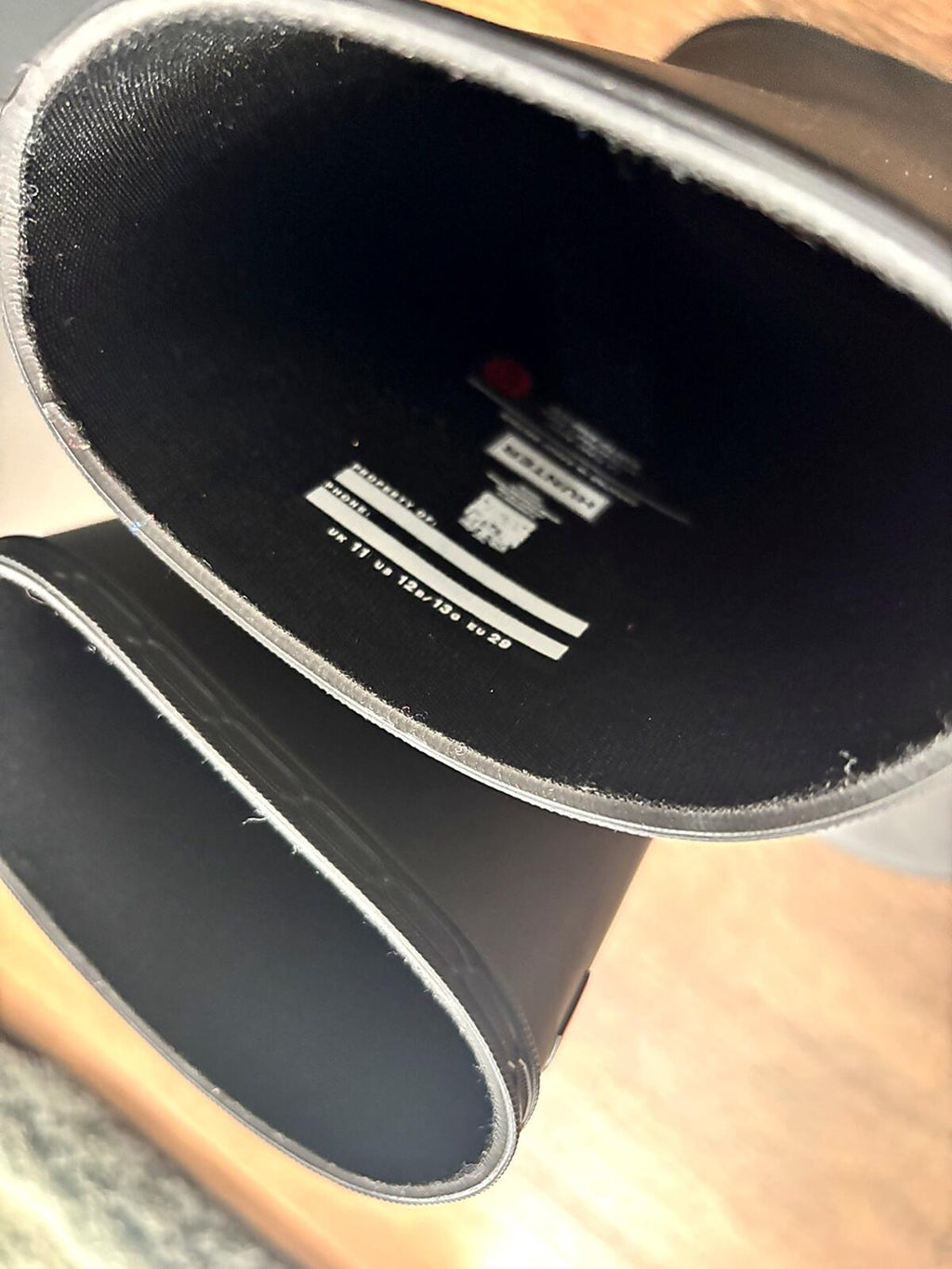 Kids size 12US (11UK) Hunter Rain Boots – Black Matte Short Wellington Boot