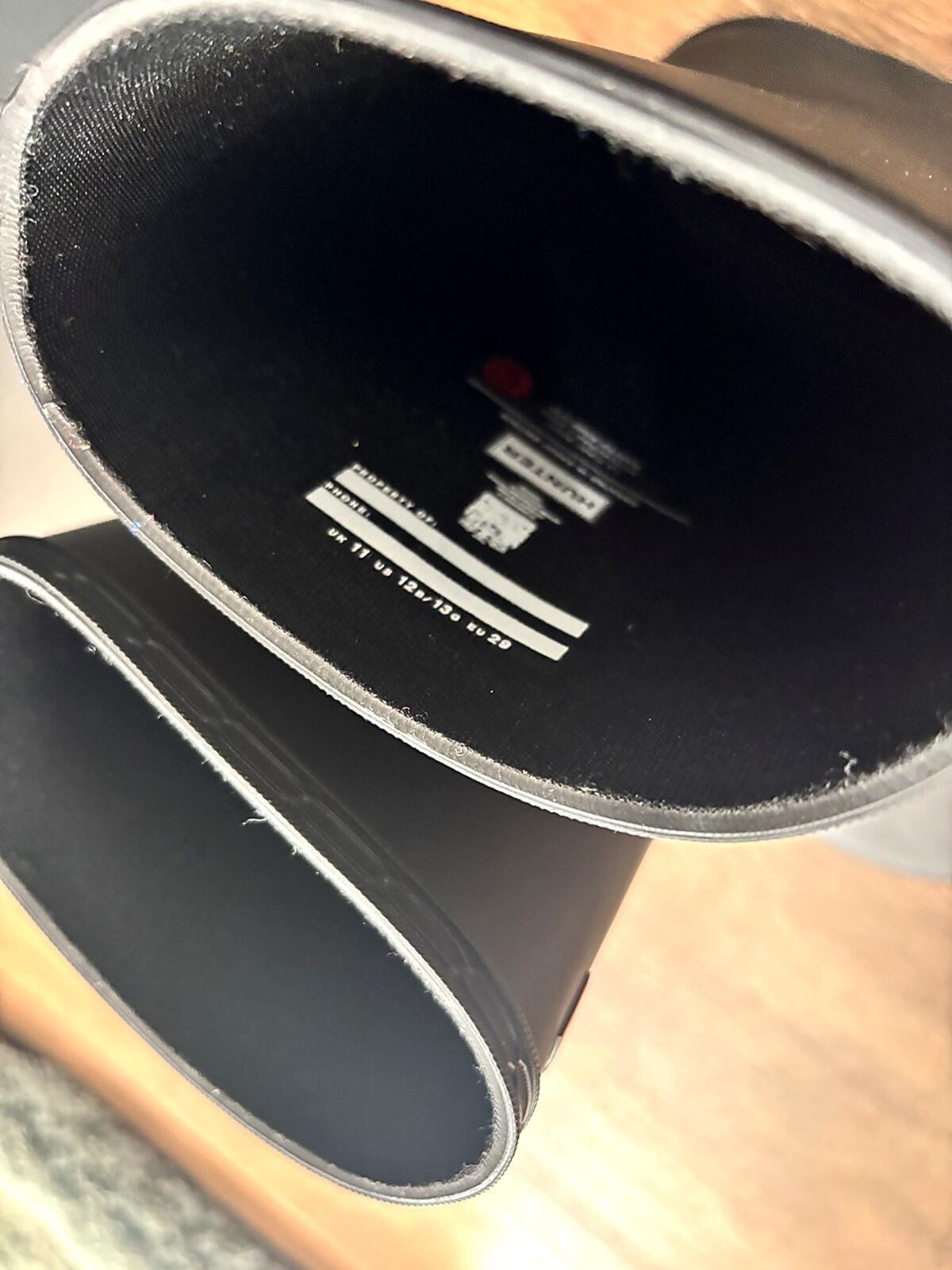 Kids size 12US (11UK) Hunter Rain Boots – Black Matte Short Wellington Boot