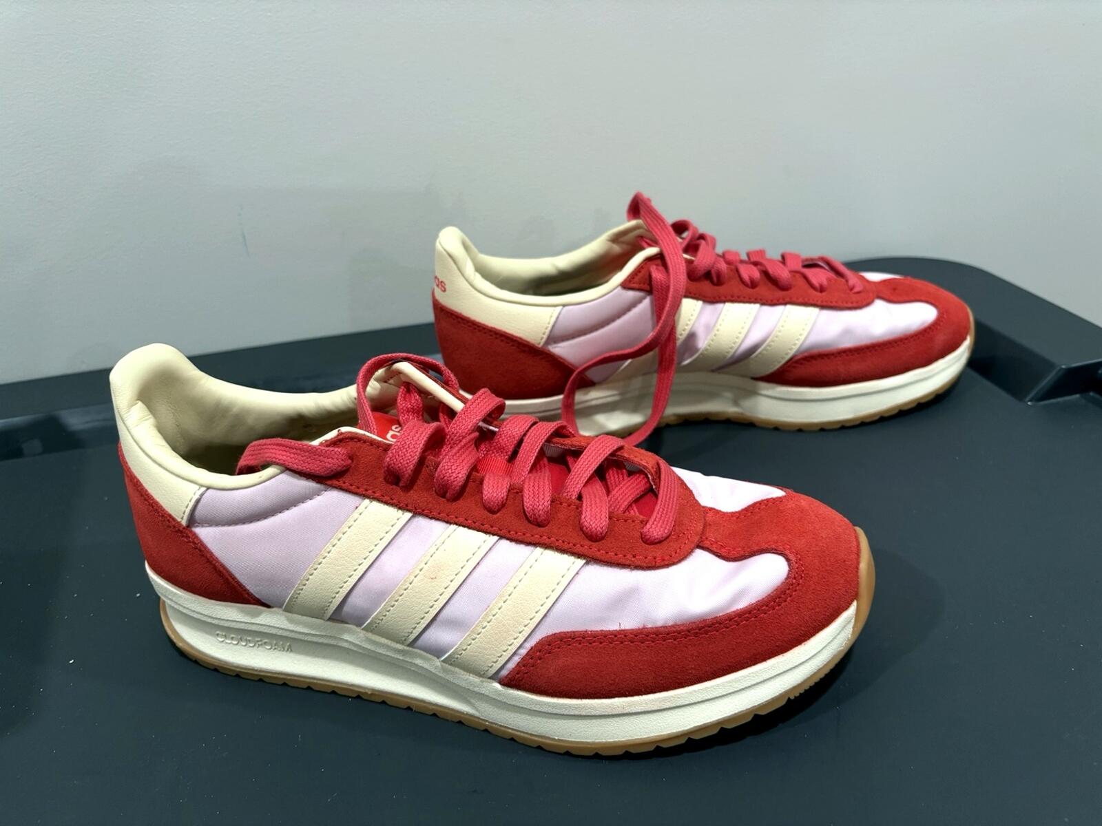 adidas Run 70S 2.0 JP5465 Women's Size 9.5 Pink Red Cream Sneakers With Box