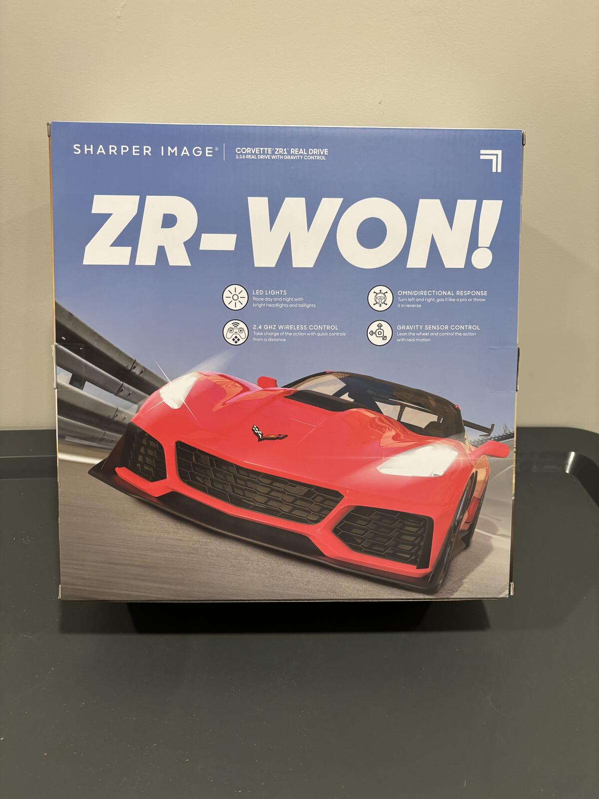 Sharper Image Corvette ZR1 Real Drive RC Car with Steering Wheel Controller