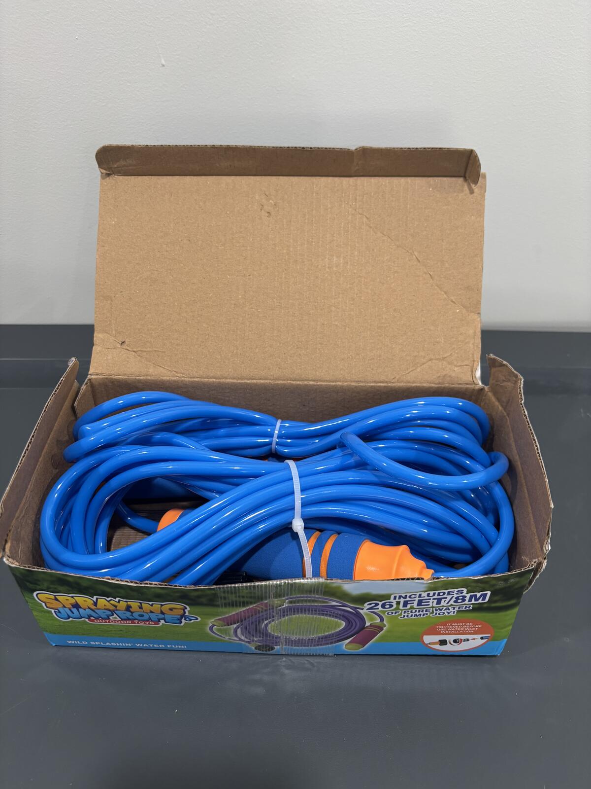 Spraying Jump Rope Outdoor Water Game with 12 Water Jets, 26 ft/8 m