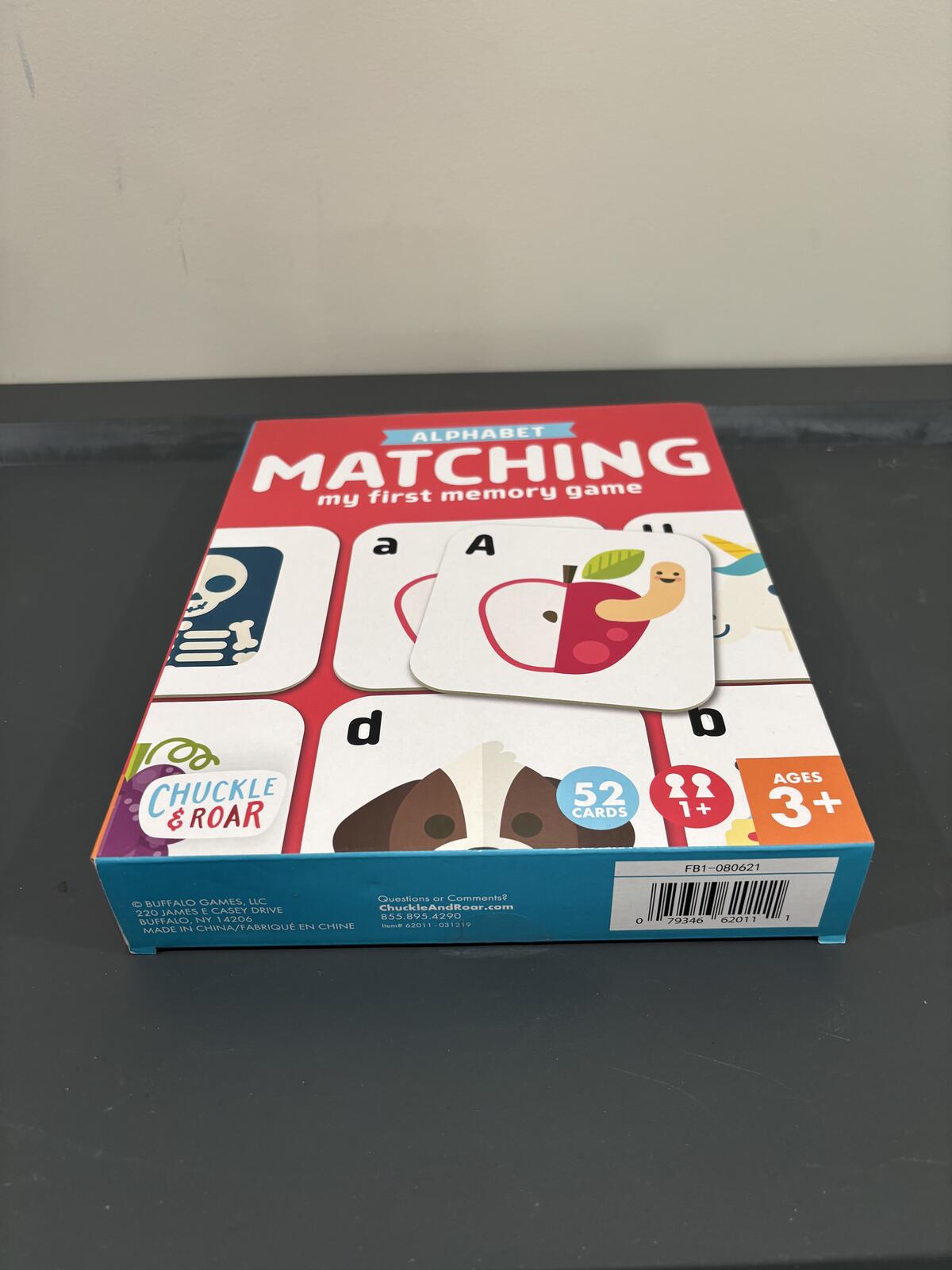 Alphabet Matching My First Memory Game Kids Preschool Card Game 52 Cards Ages 3+