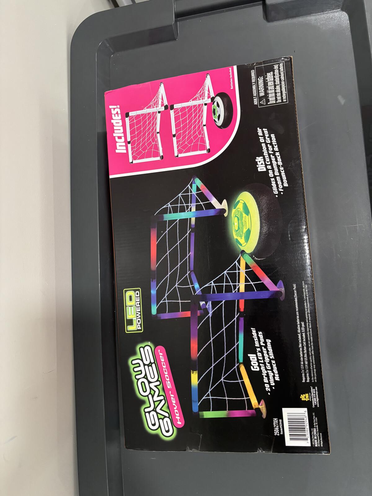 Glow Games Hover Soccer LED Powered 2 Goals Game Set with Light-Up Patterns