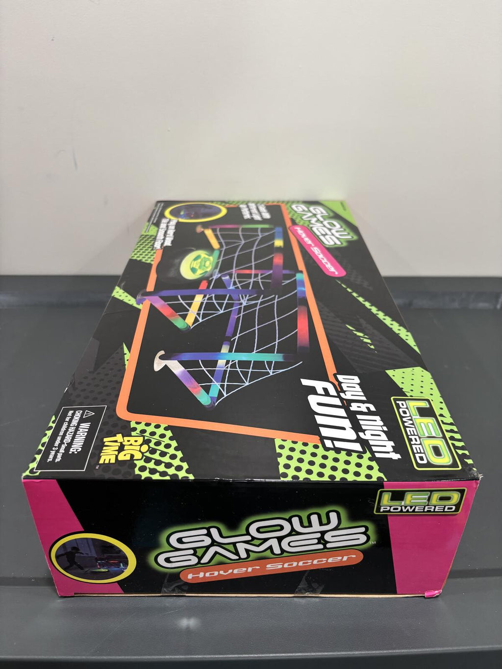 Glow Games Hover Soccer LED Powered 2 Goals Game Set with Light-Up Patterns