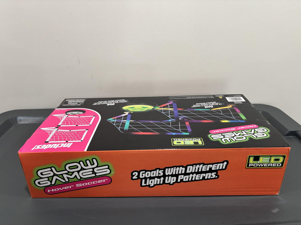 Glow Games Hover Soccer LED Powered 2 Goals Game Set with Light-Up Patterns
