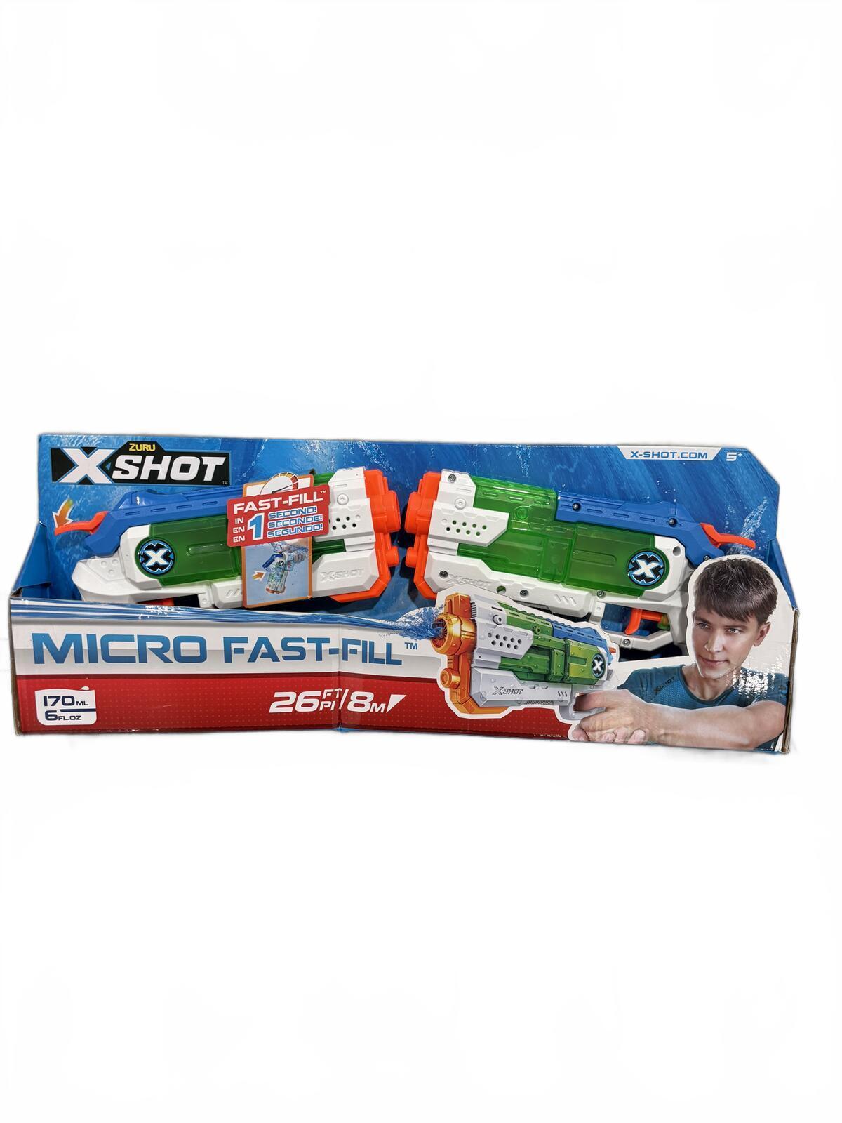 X-Shot Micro Fast-Fill Water Blaster Toy Gun 26 ft Range