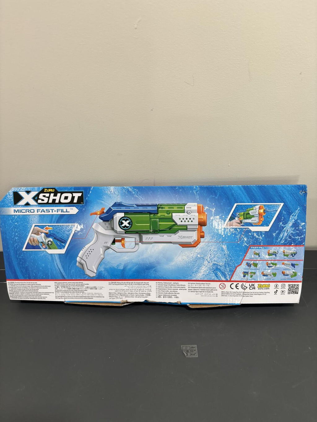 X-Shot Micro Fast-Fill Water Blaster Toy Gun 26 ft Range
