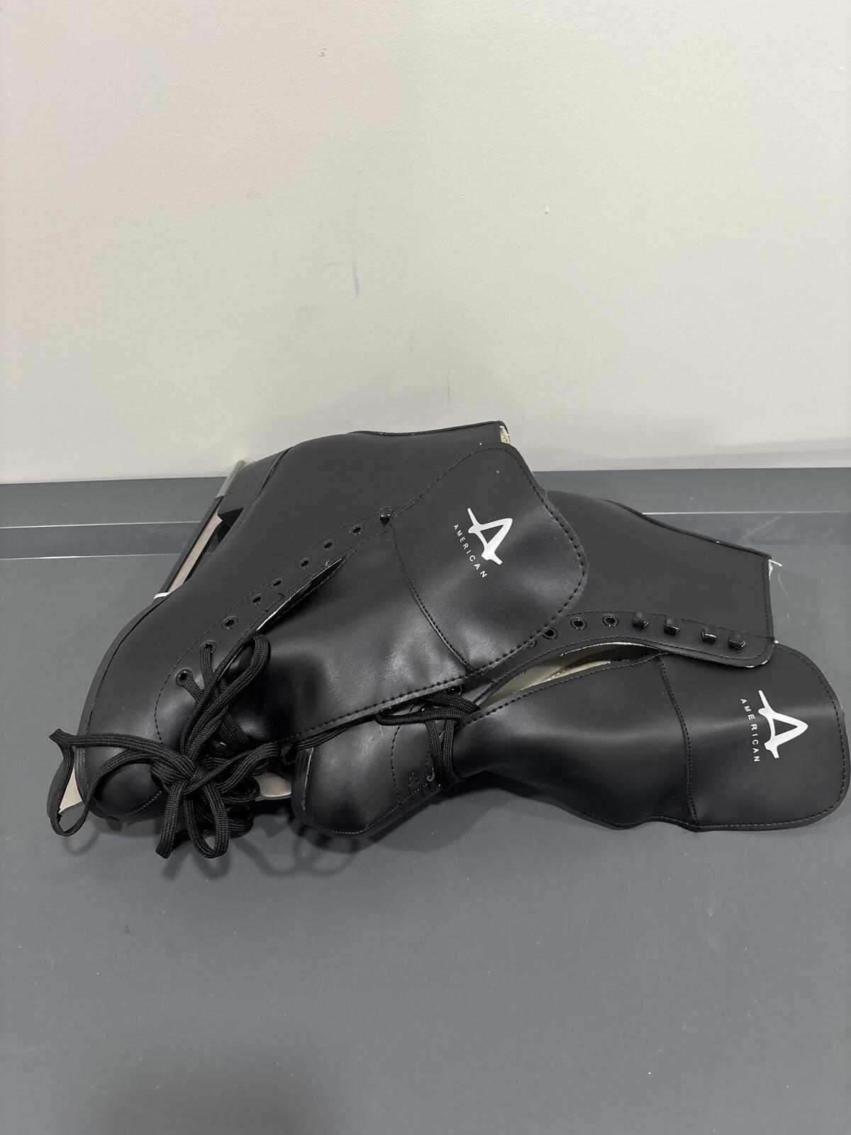 Black Figure Ice Skates Size 9 US / 42 EUR with Steel Blades