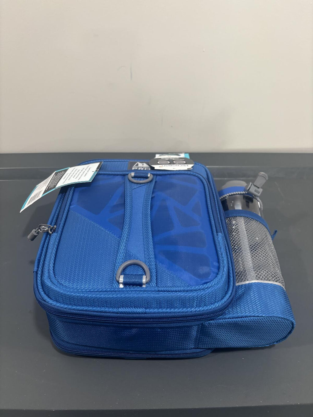 Arctic Zone Pro Blue Expandable Insulated Lunch Bag with Water Bottle