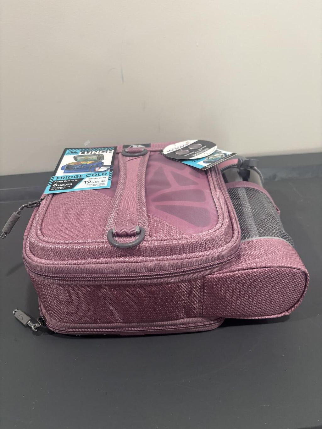 Arctic Zone Pro Pink Expandable Insulated Lunch Bag with Water Bottle