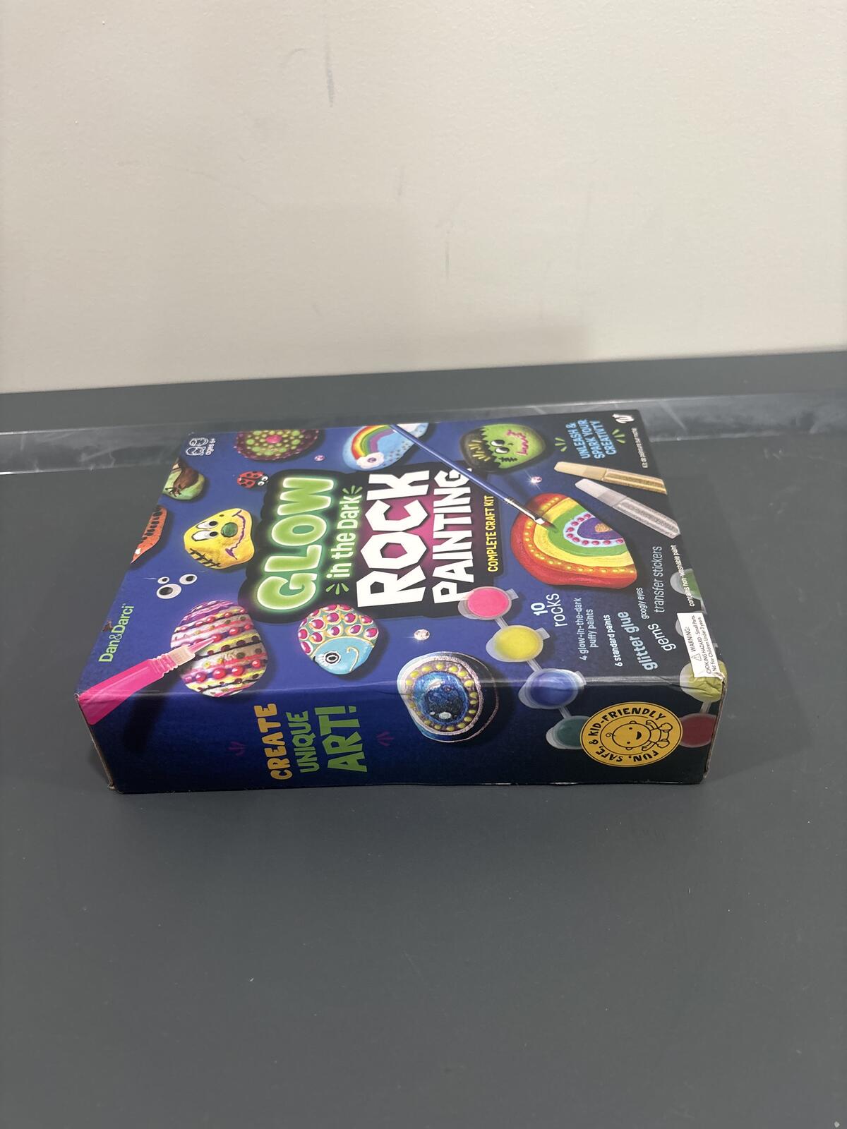 Glow in the Dark Rock Painting Complete Craft Kit
