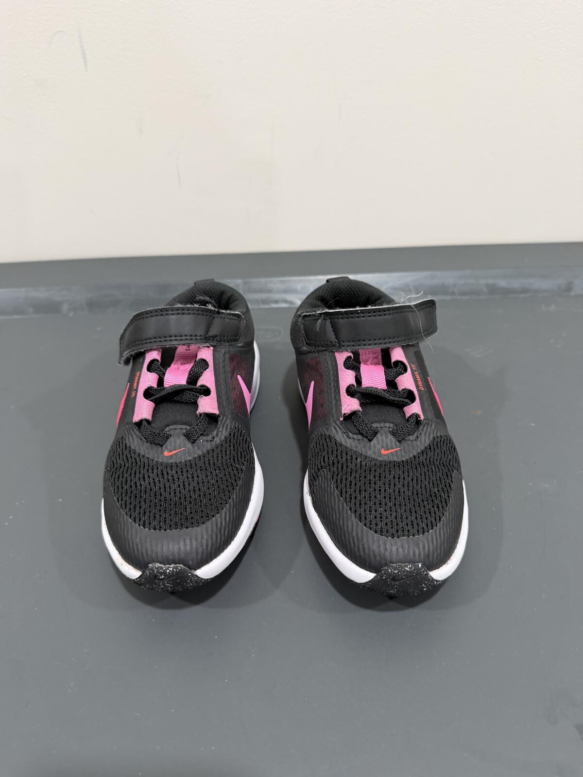 Nike Girls Black Pink Velcro Running Shoes
