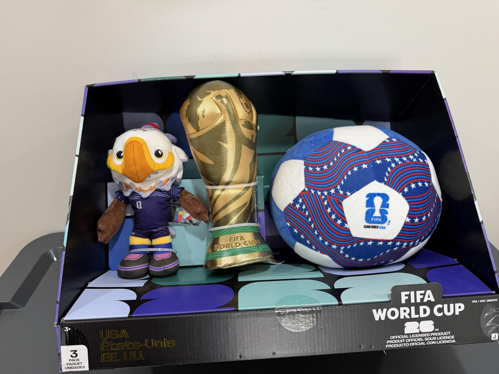 FIFA World Cup 26 Official Licensed Collector Set with Plush Mascot, Trophy and