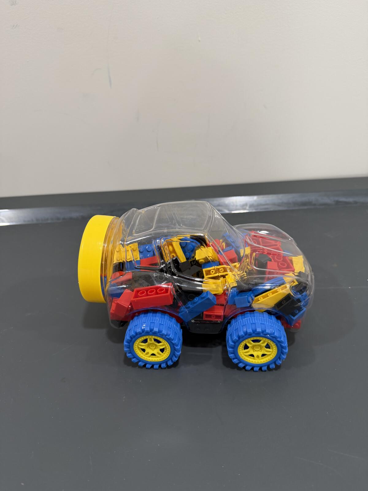 Best-Lock 125 Piece Building Blocks Rolling Car Storage Container New