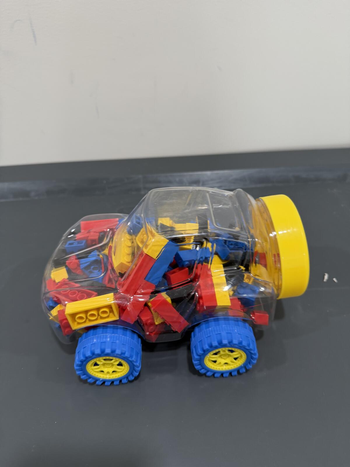 Best-Lock 125 Piece Building Blocks Rolling Car Storage Container New