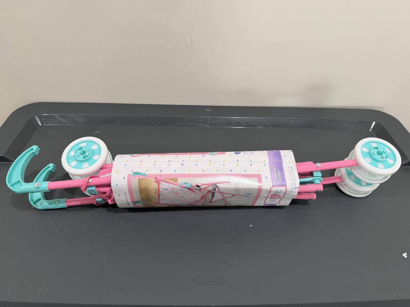 You & Me Doll Umbrella Stroller Pink Teal Folding Toy Stroller New Unused