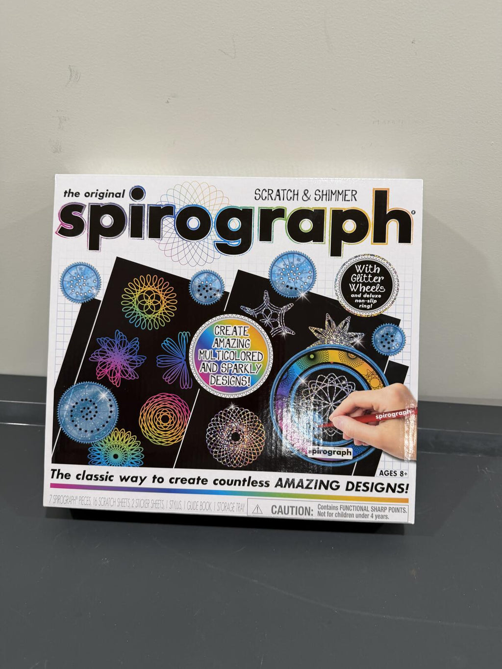 The Original Spirograph Scratch & Shimmer Design Kit with Glitter Wheels