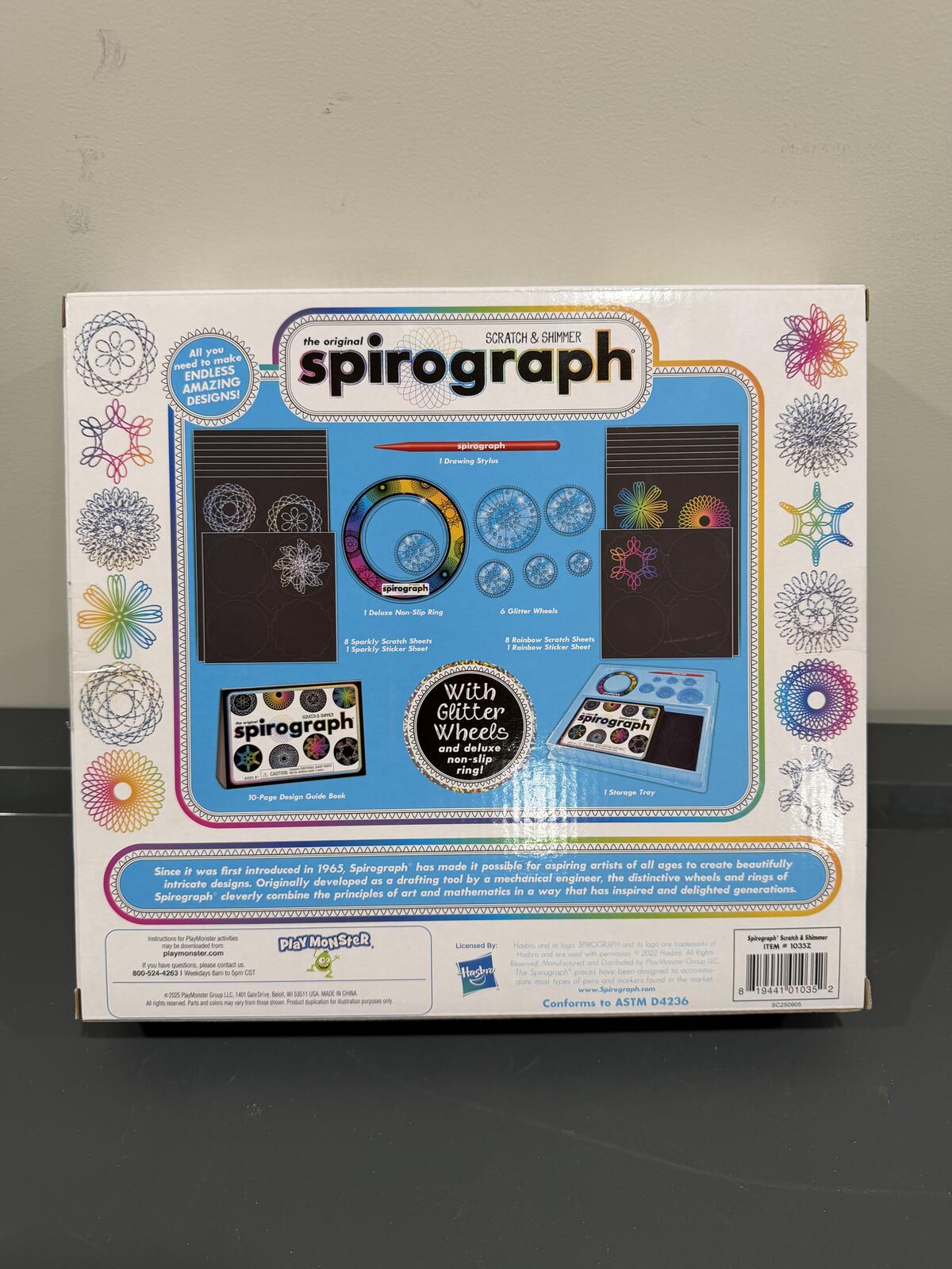 The Original Spirograph Scratch & Shimmer Design Kit with Glitter Wheels