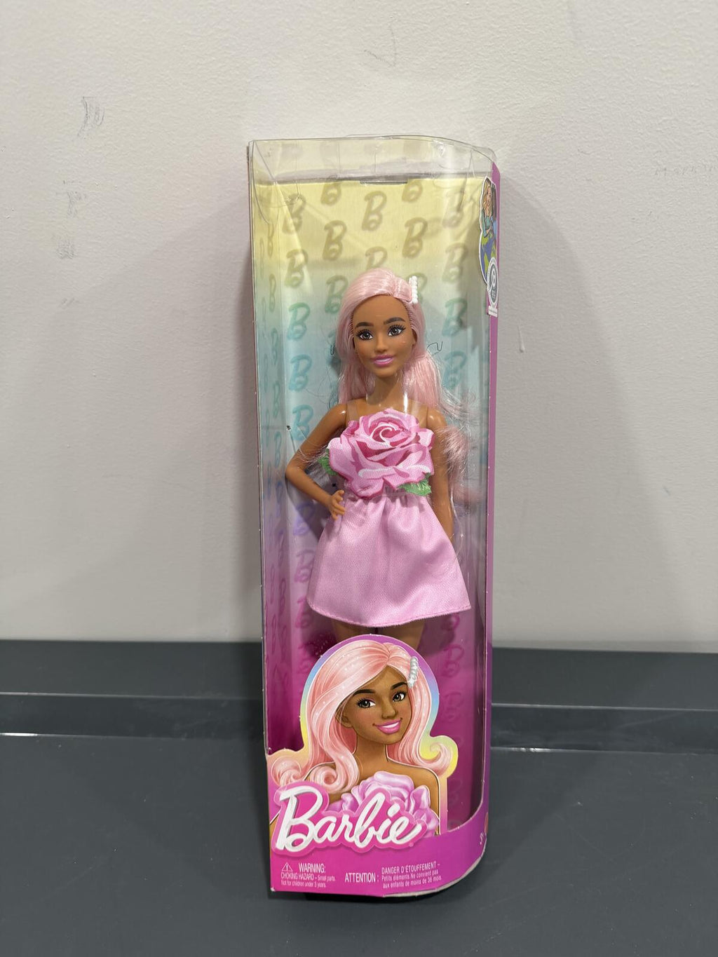 Barbie Pink Hair Fashion Doll in Pink Dress New in Box