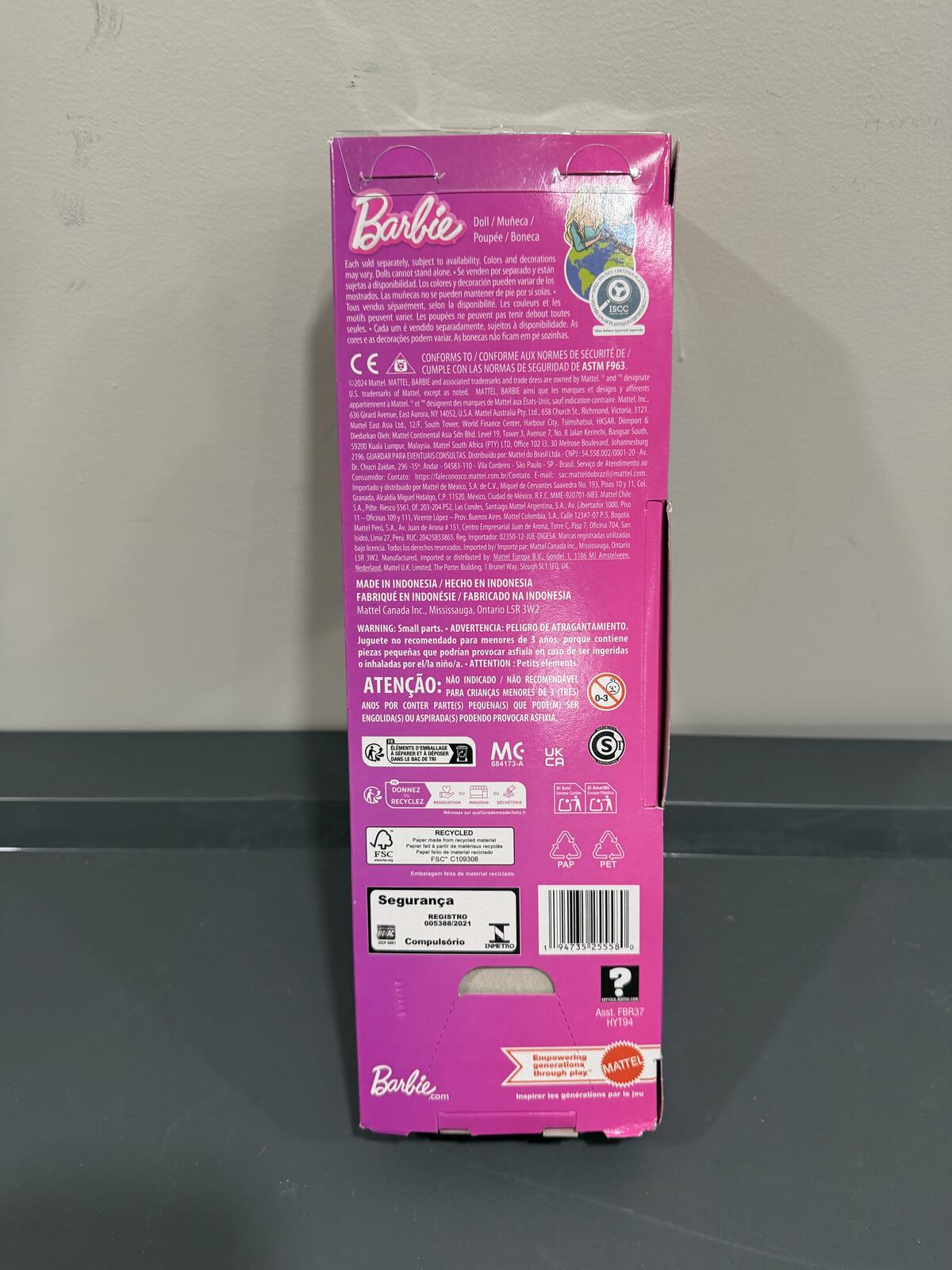 Barbie Pink Hair Fashion Doll in Pink Dress New in Box