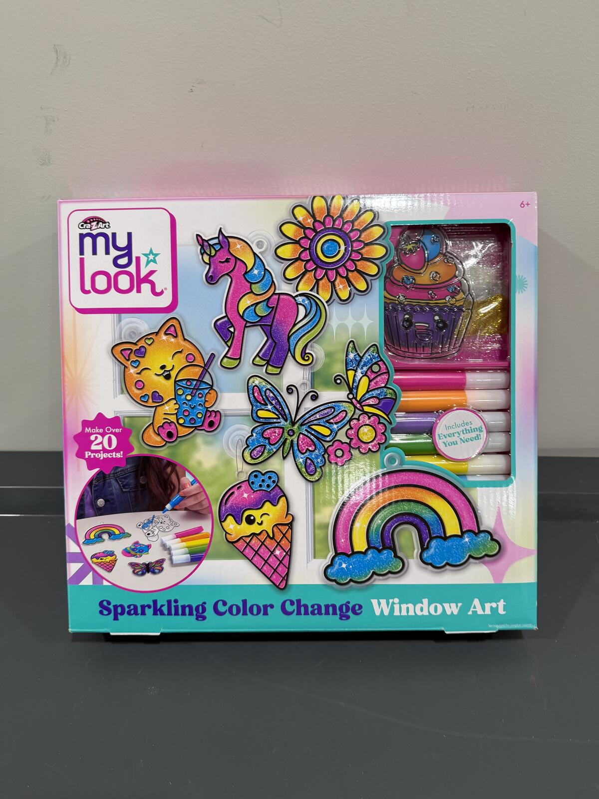 My Look Sparkling Color Change Window Art Craft Kit with 20 Projects