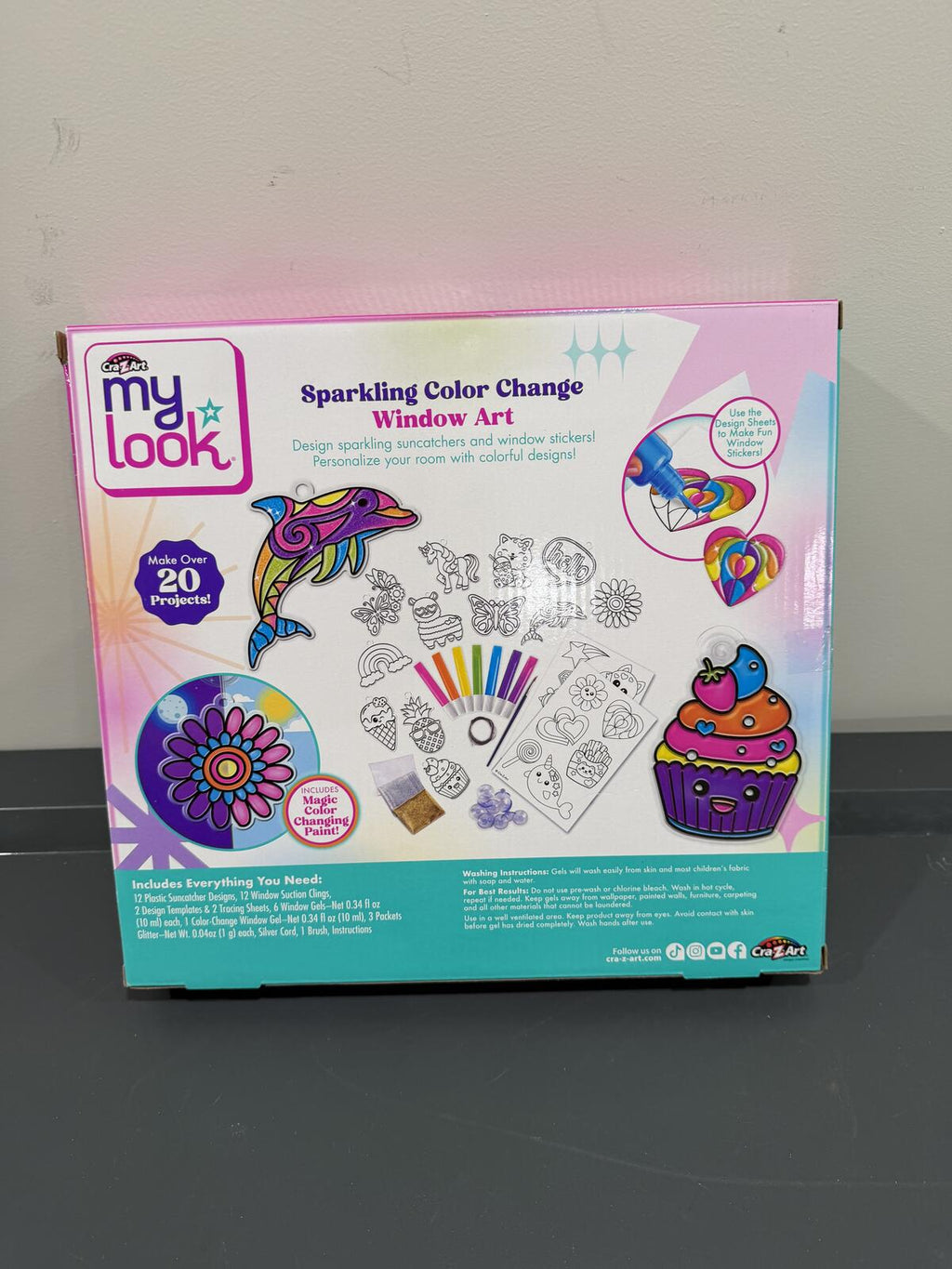 My Look Sparkling Color Change Window Art Craft Kit with 20 Projects