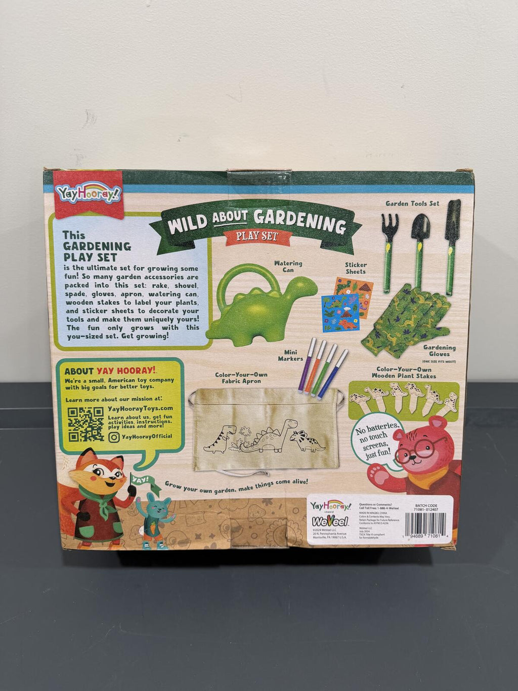 Yay Hooray Wild About Gardening Dinosaur Grow Play Set New In Box