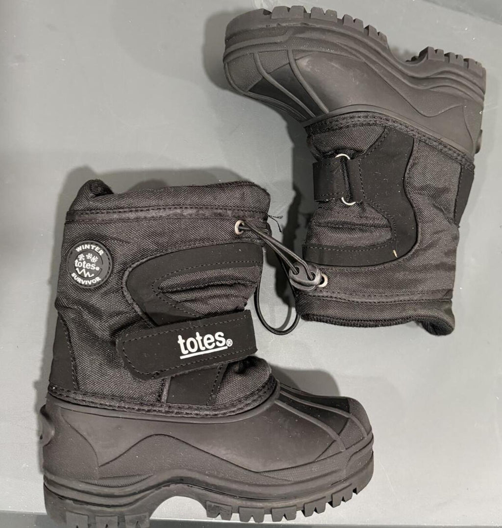 Totes kids snow boots black size toddler 10M US