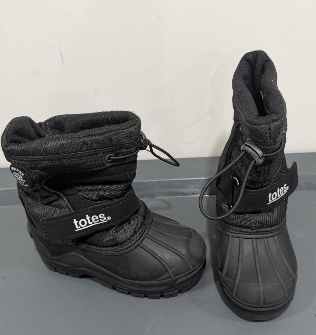 Totes kids snow boots black size toddler 10M US